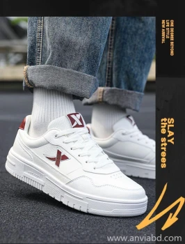 Tebuk slip-on shoes for men, white sneakers for men, casual shoes for men, breathable Air Force One shoes for students, low-cut white sports shoes.